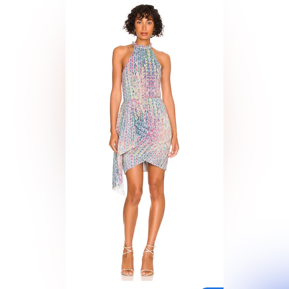 SAYLOR
Loni Draped Sequined Mini Dress, color: fruitybebble